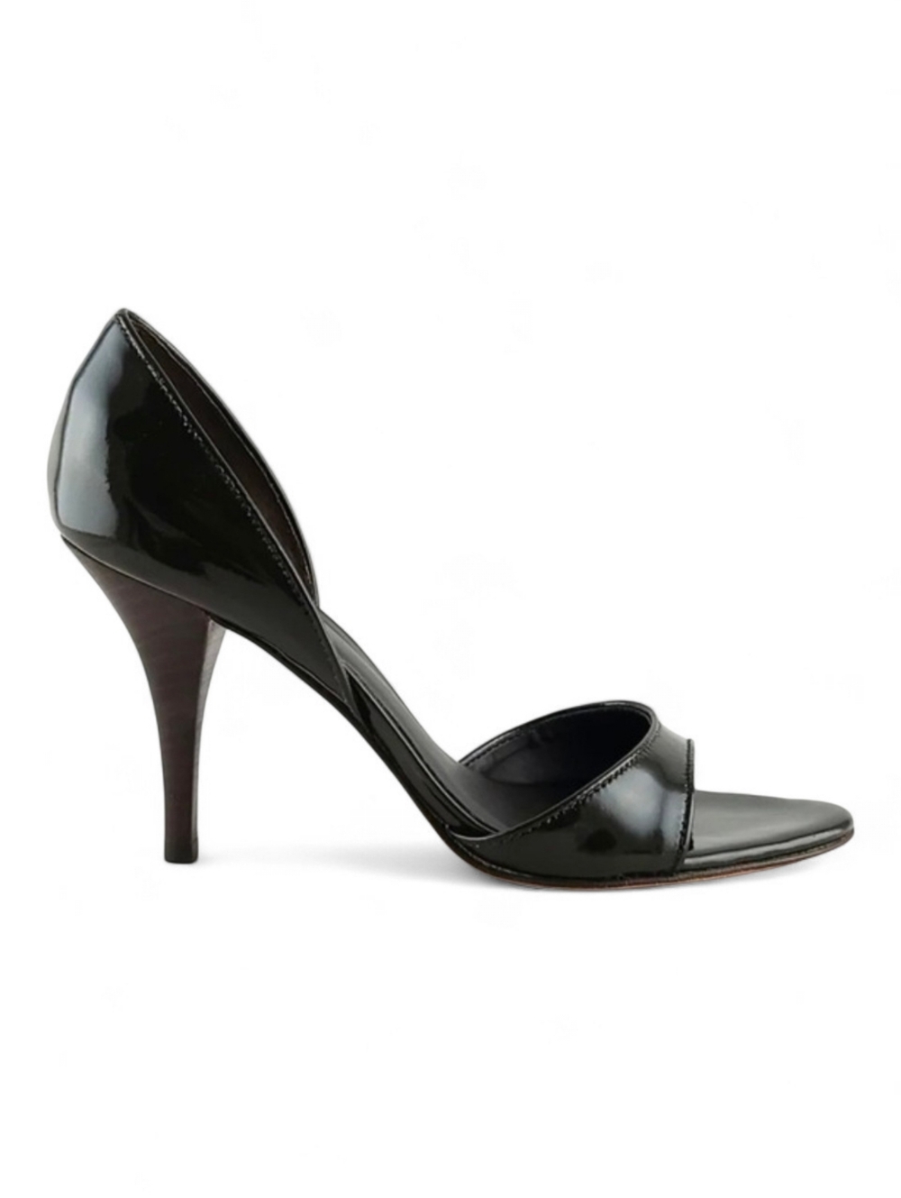 Barneys New York Women's Bronze Made in Brazil Patent Leather D'Orsay Sandals 8